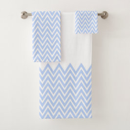 Blauwe Chevron strepen Bad Handdoek