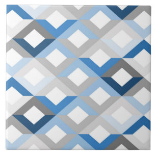 blauwe chevron tegel tegeltje