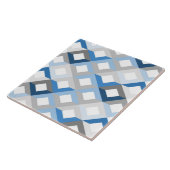 blauwe chevron tegel tegeltje (Zijkant)
