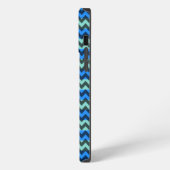 Blauwe Chevron Zigzag iPhone Hoesje (Linkerkant)