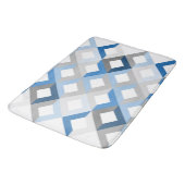 blauwe chevrons badmat (Gekanteld)