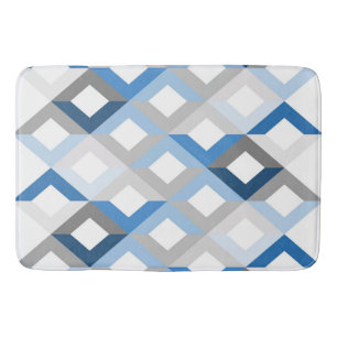 blauwe chevrons badmat