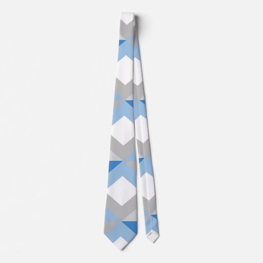 blauwe chevrons das (Voorkant)