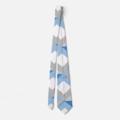 blauwe chevrons das (Achterkant)