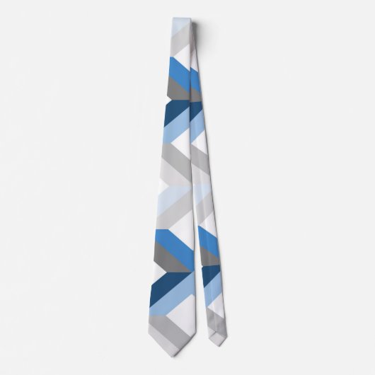 blauwe chevrons das (Voorkant)
