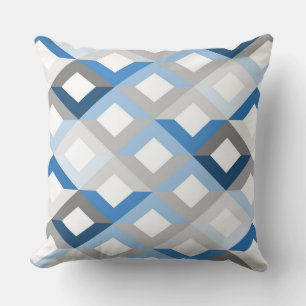 blauwe chevrons kussen