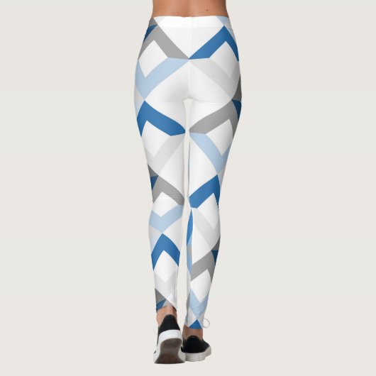 Blauwe chevrons leggings (Achterkant)