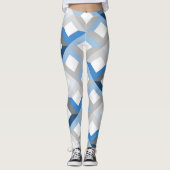 Blauwe chevrons leggings (Voorkant)