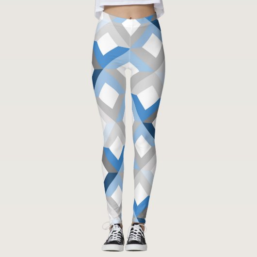 Blauwe chevrons leggings (Voorkant)