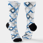 blauwe chevrons sokken (Gebogen)