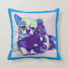 blauwe chihuahua kussen