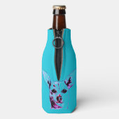 Blauwe Chihuahua thema fles koeler (Fles Achterkant)