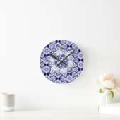 Blauwe china monsters ronde klok (Huis)