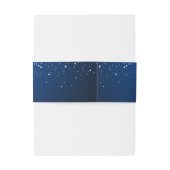 Blauwe Chinese bruiloft sternacht dubbel geluk Uitnodigingen Wikkel (Achterkant Voorbeeld)