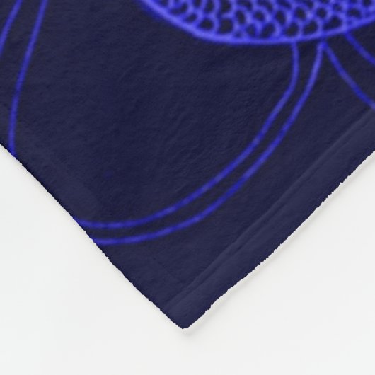 Blauwe Chinese draak Fleece Deken (Hoek)
