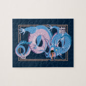 Blauwe Chinese Draak Legpuzzel (Horizontaal)