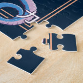 Blauwe Chinese Draak Legpuzzel (Zijkant)
