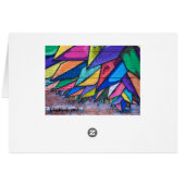 Blauwe Chinese dragon Graffiti All Occasion Kaart (Achterkant Horizontaal)