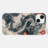 Blauwe Chinese drakenlantaarns Case-Mate iPhone Case (Achterkant (horizontaal))