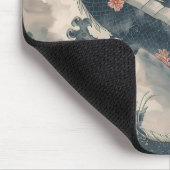 Blauwe Chinese drakenlantaarns Muismat (Hoek)