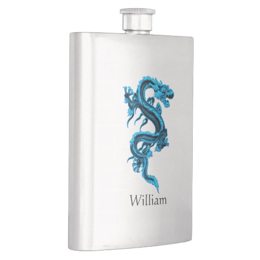 Blauwe Chinese drakenmaatkolf Flacon (Rechts)