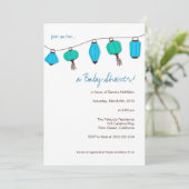 Blauwe Chinese lantaarns, 5x7 Kaart (Staand voorkant)