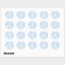Blauwe Chinoiserie Baby Shower Stickers (20)