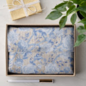  Blauwe Chinoiserie Bird & Floral Decoupage Tissuepapier (Geschenk)