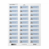 Blauwe Chinoiserie Bloem Etiket (Full Sheet)