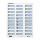 Blauwe Chinoiserie Bloemig  Etiket (Full Sheet)