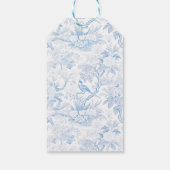 Blauwe chinoiserie bruiloft dank u cadeau gunst ta cadeaulabel (Achterkant)