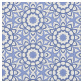 Blauwe chinoiserie cirkel herhaling decorator stof (Close Up)