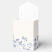 Blauwe Chinoiserie Floral Botanische bruiloft Bedankdoosjes (Geopend)