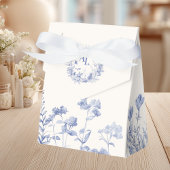 Blauwe Chinoiserie Floral Botanische bruiloft Bedankdoosjes