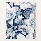 Blauwe Chinoiserie Gepersonaliseerde Planner (Achterkant)