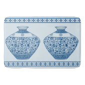Blauwe Chinoiserie Ginger Jars Vassen Badmat (Voorkant)