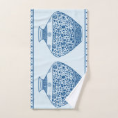  Blauwe Chinoiserie Ginger Jars Vassen Handdoek (Handdoek)