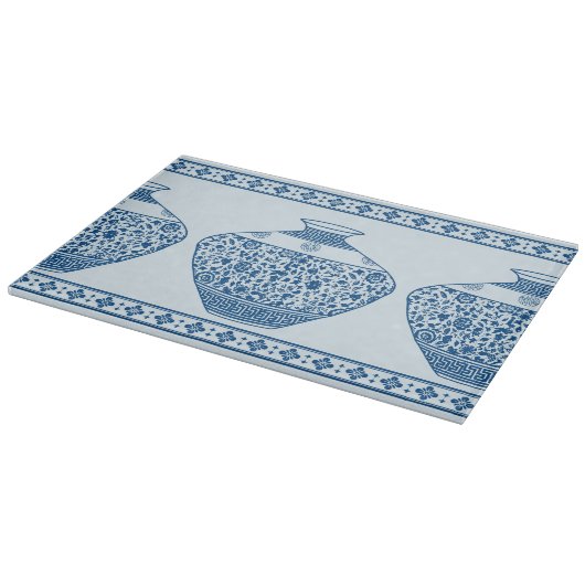  Blauwe Chinoiserie Ginger Jars Vassen Snijplank (Hoek)