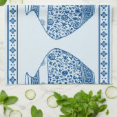 Blauwe Chinoiserie Ginger Jars Vassen Theedoek (Gevouwen)