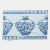  Blauwe Chinoiserie Ginger Jars Vassen Theedoek (Horizontaal)