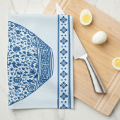  Blauwe Chinoiserie Ginger Jars Vassen Theedoek (Quarter Fold)