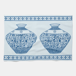  Blauwe Chinoiserie Ginger Jars Vassen Theedoek