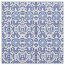 Blauwe chinoiserie horizontaal herhalingspatroon stof