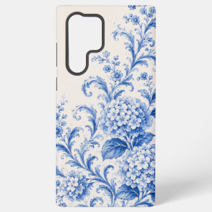 Blauwe Chinoiserie Hortensia Hoesje Samsung Galaxy Hoesje