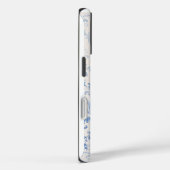 Blauwe Chinoiserie Lotus Libelle Hoestelcase Case-Mate iPhone Case (Achterkant / Rechts)