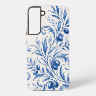Blauwe Chinoiserie Olijftak Hoesje Samsung Galaxy Hoesje