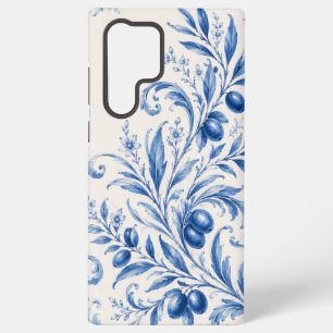 Blauwe Chinoiserie Olijftak Hoesje Samsung Galaxy Hoesje