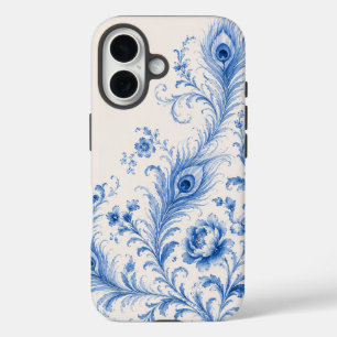 Blauwe Chinoiserie Pauwveer Hoesje