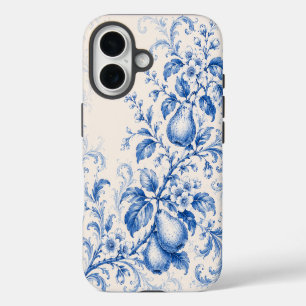 Blauwe Chinoiserie Peerbloesel Telefoonhoes iPhone 16 Hoesje