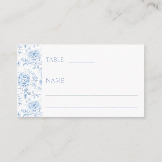 Blauwe Chinoiserie Porselein Bruiloft Platte Plaat Plaatskaartje (Voorkant)